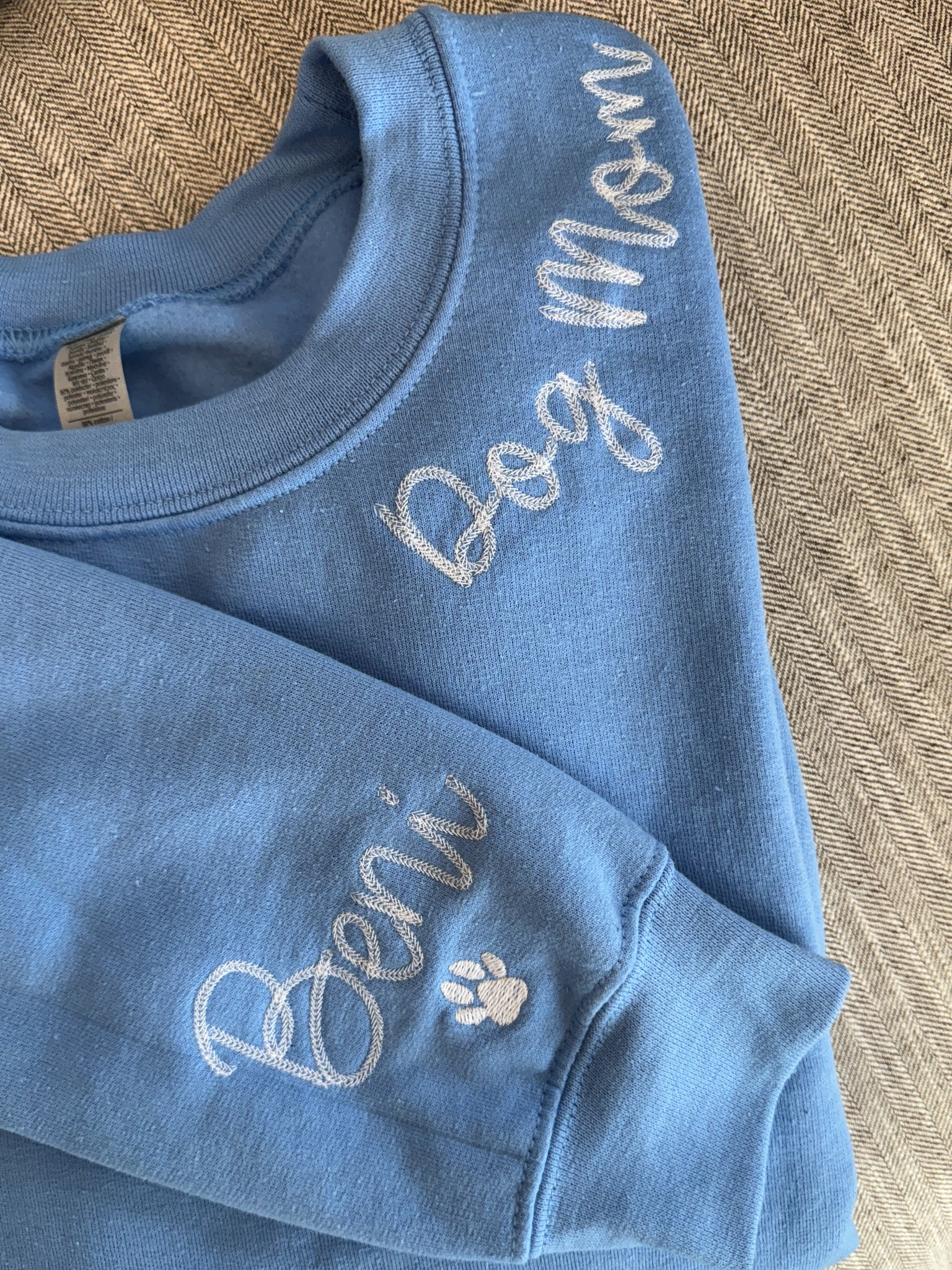Embroidered Dog Mom Crewneck
