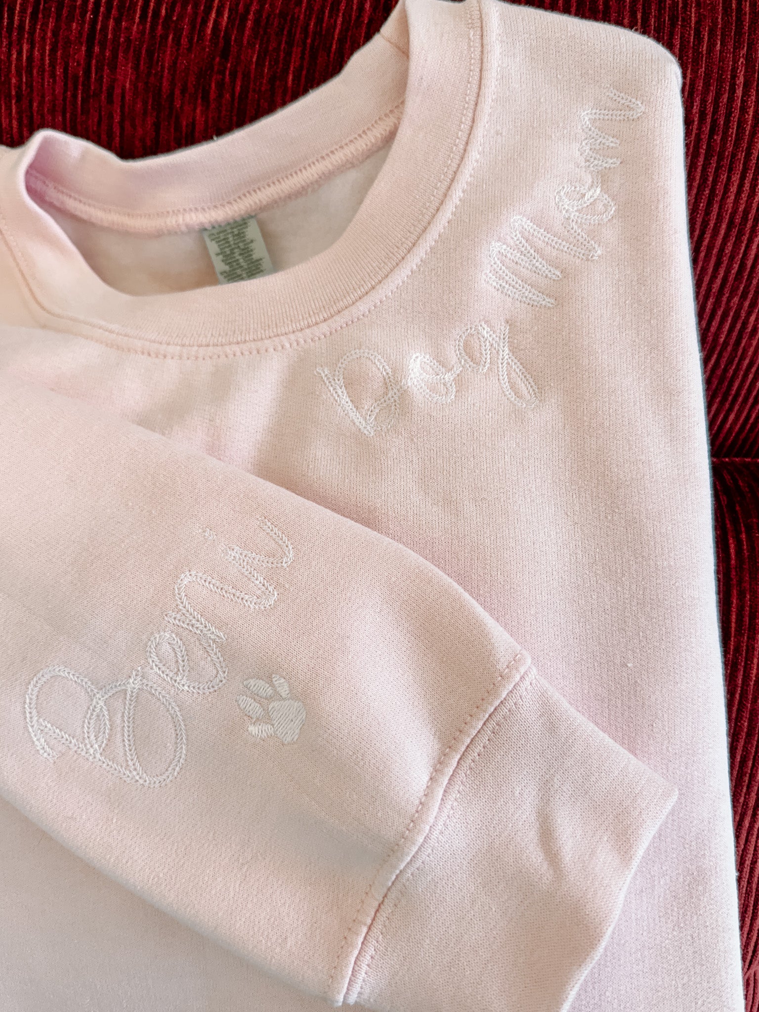 Embroidered Dog Mom Crewneck
