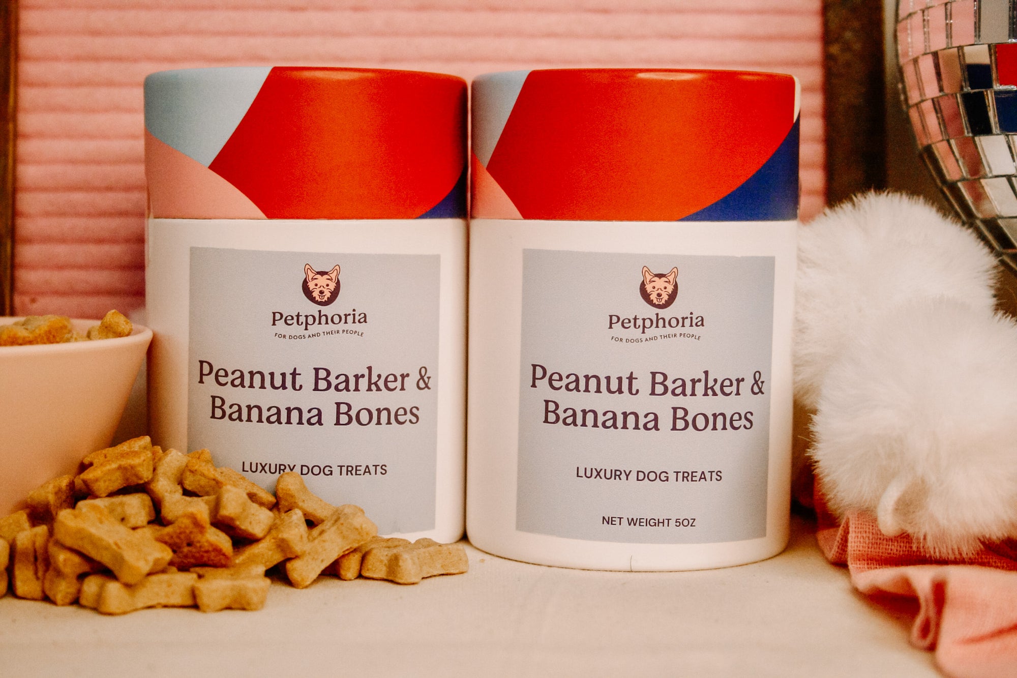 Peanut Barker &amp; Banana Bones Dog Treats