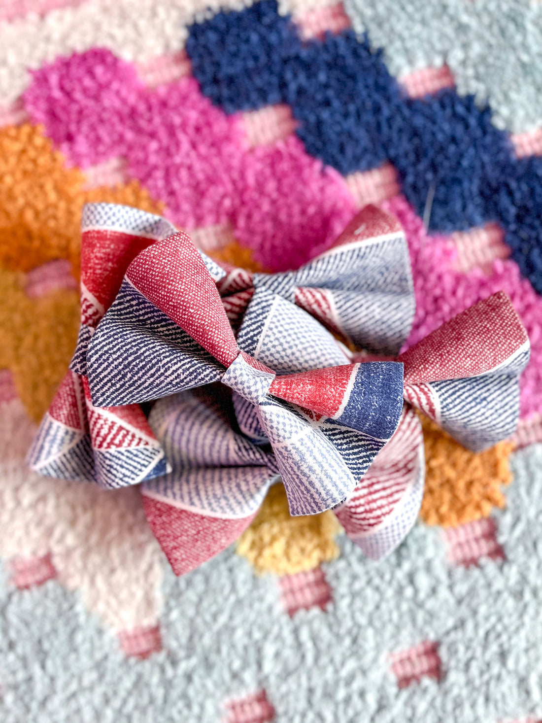 Red and Blue Pet Bow Tie