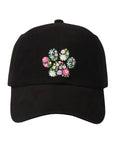 Floral Paw Embroidered Cap