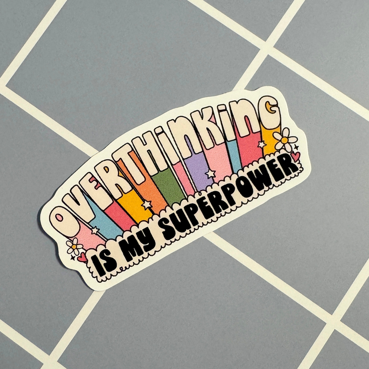 Overthinking Sticker Overthinking Superpower Sticker – Petphoria